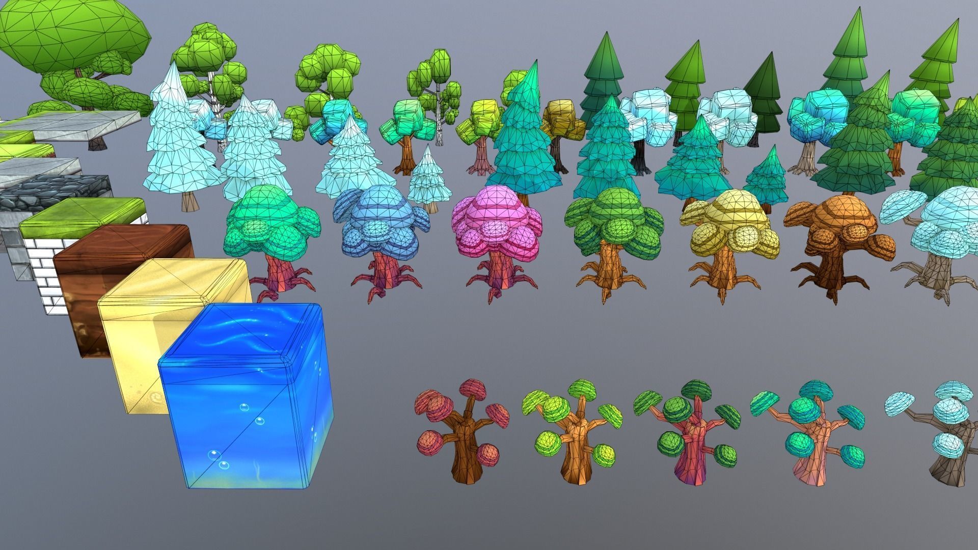 Low Poly Blocks and Props Low-poly 3D model_20
