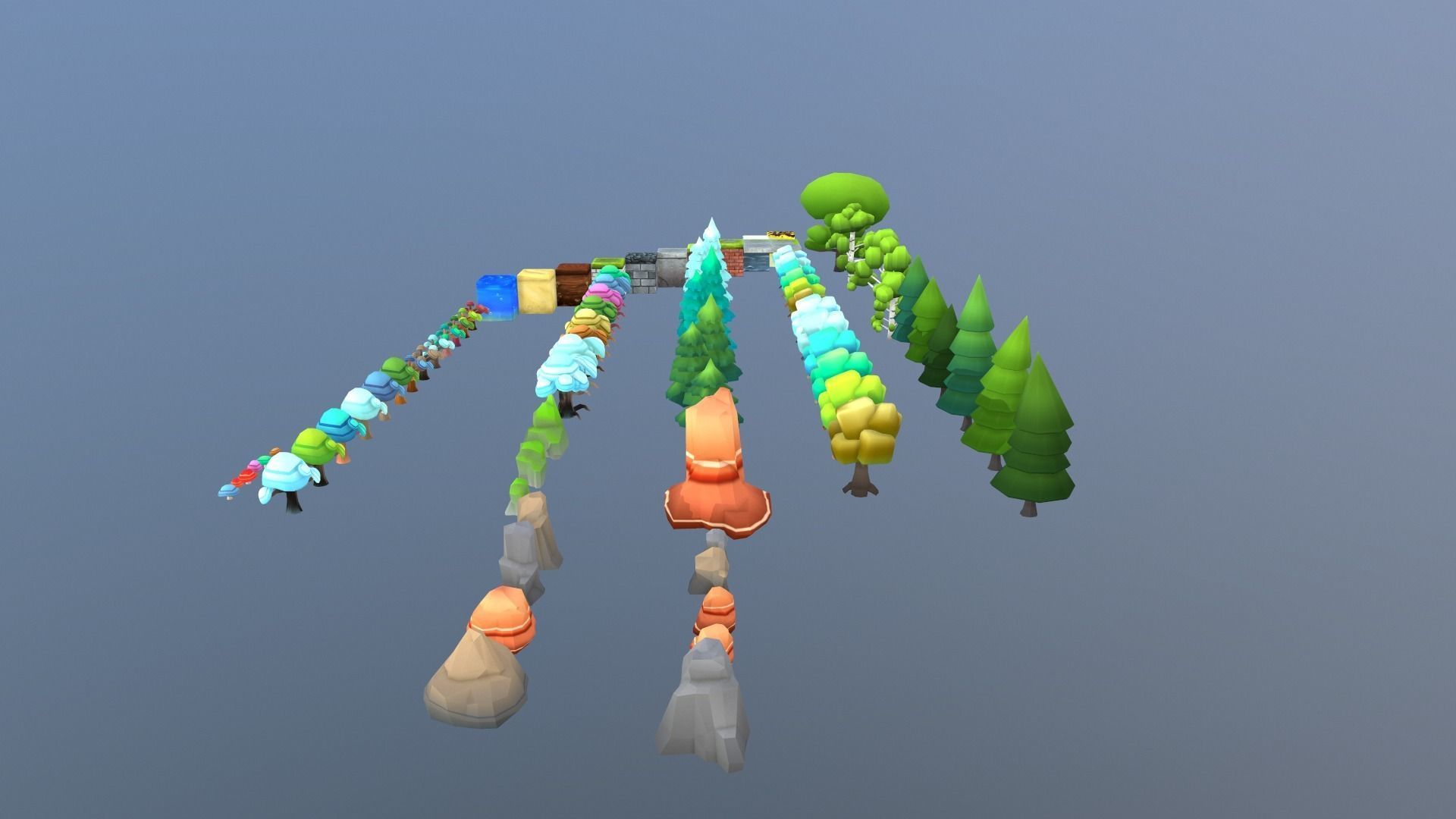 Low Poly Blocks and Props Low-poly 3D model_3