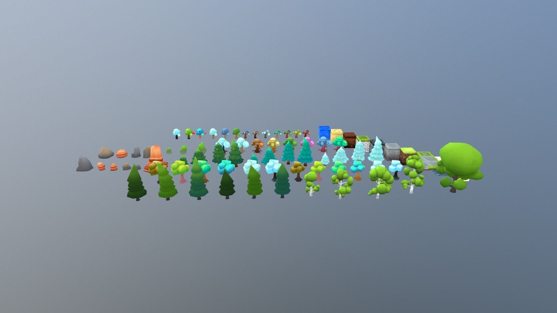 Low Poly Blocks and Props Low-poly 3D model_7