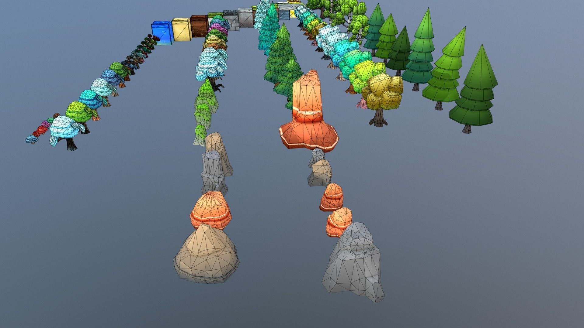 Low Poly Blocks and Props Low-poly 3D model_23