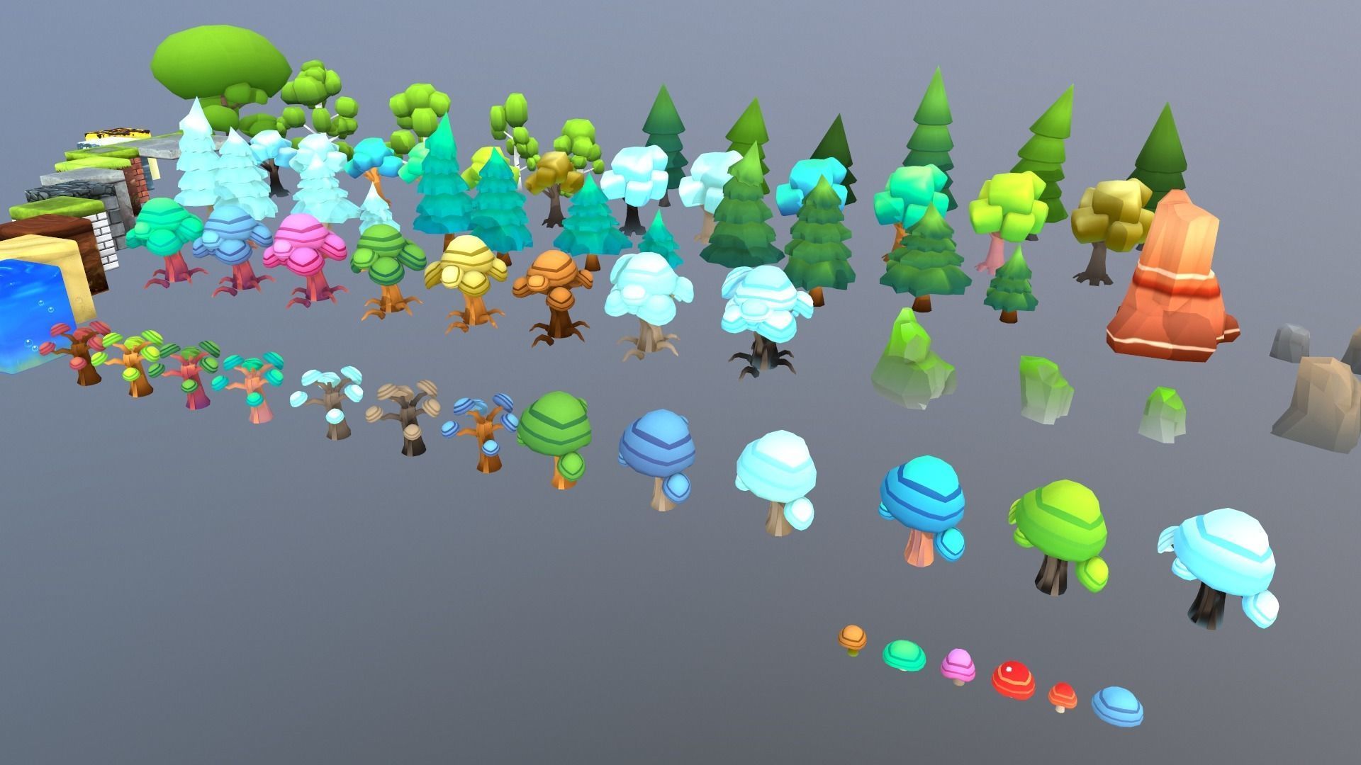 Low Poly Blocks and Props Low-poly 3D model_10