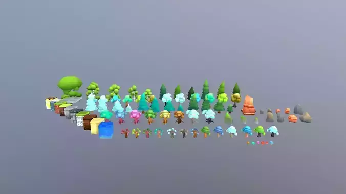 Low Poly Blocks and Props Low-poly 3D model Low Poly Blocks and Props Low-poly 3D model