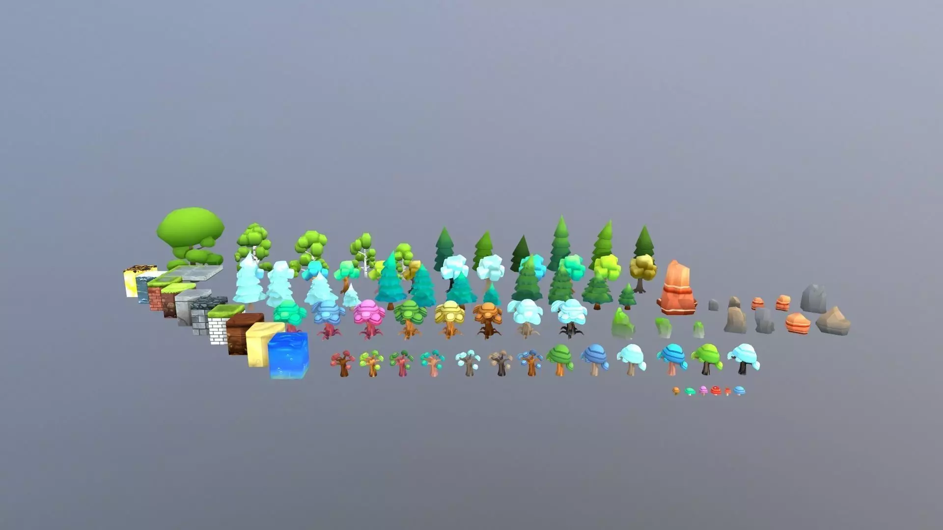 Low Poly Blocks and Props Low-poly 3D model_0