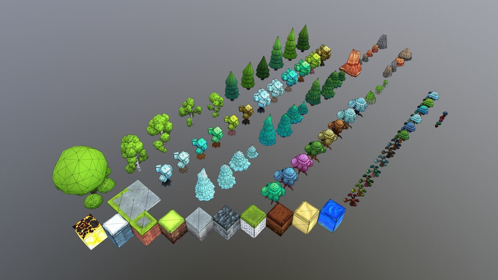 Low Poly Blocks and Props Low-poly 3D model_25