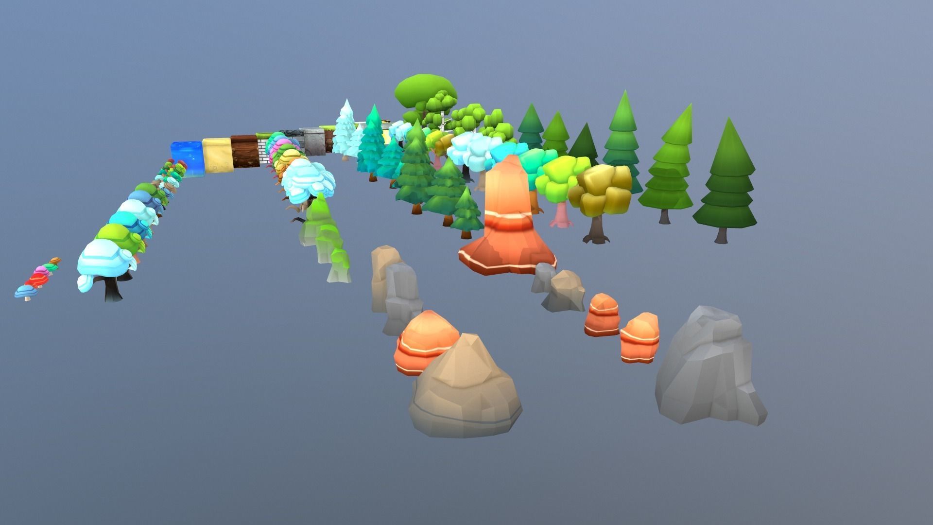 Low Poly Blocks and Props Low-poly 3D model_11