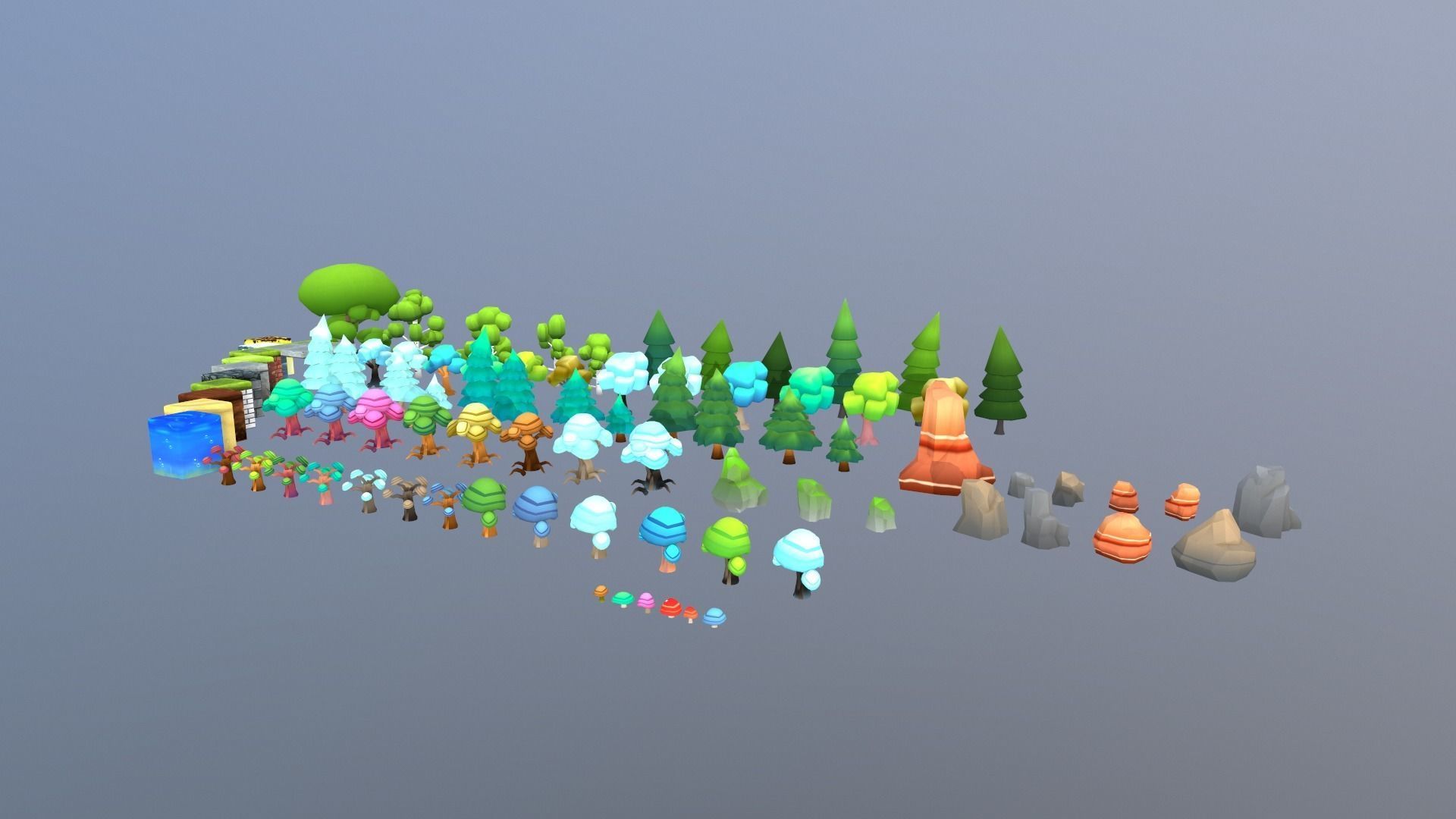 Low Poly Blocks and Props Low-poly 3D model_4