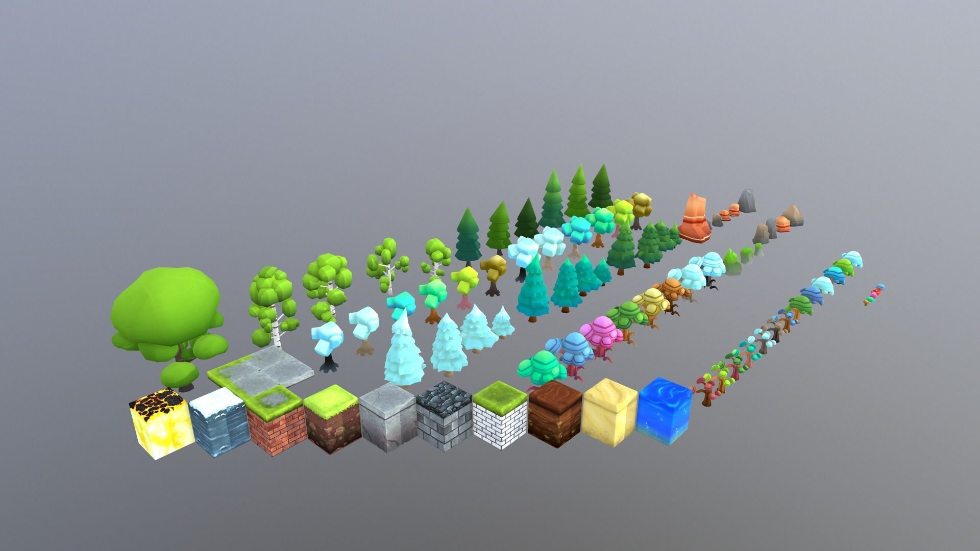 Low Poly Blocks and Props Low-poly 3D model_9