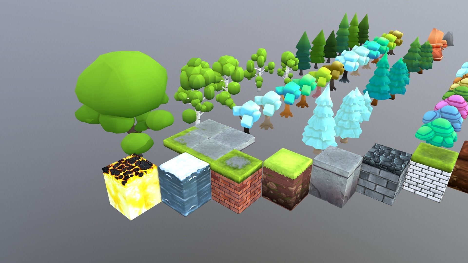 Low Poly Blocks and Props Low-poly 3D model_16