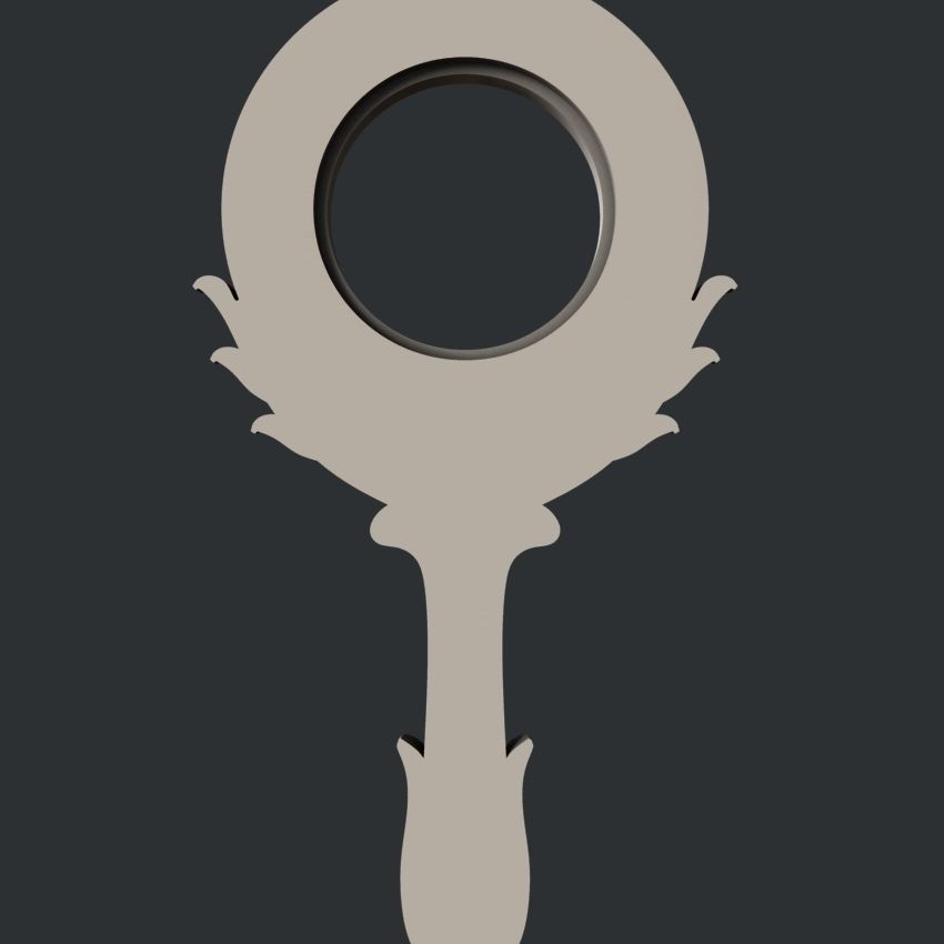 Hand mirror 3D print model_3