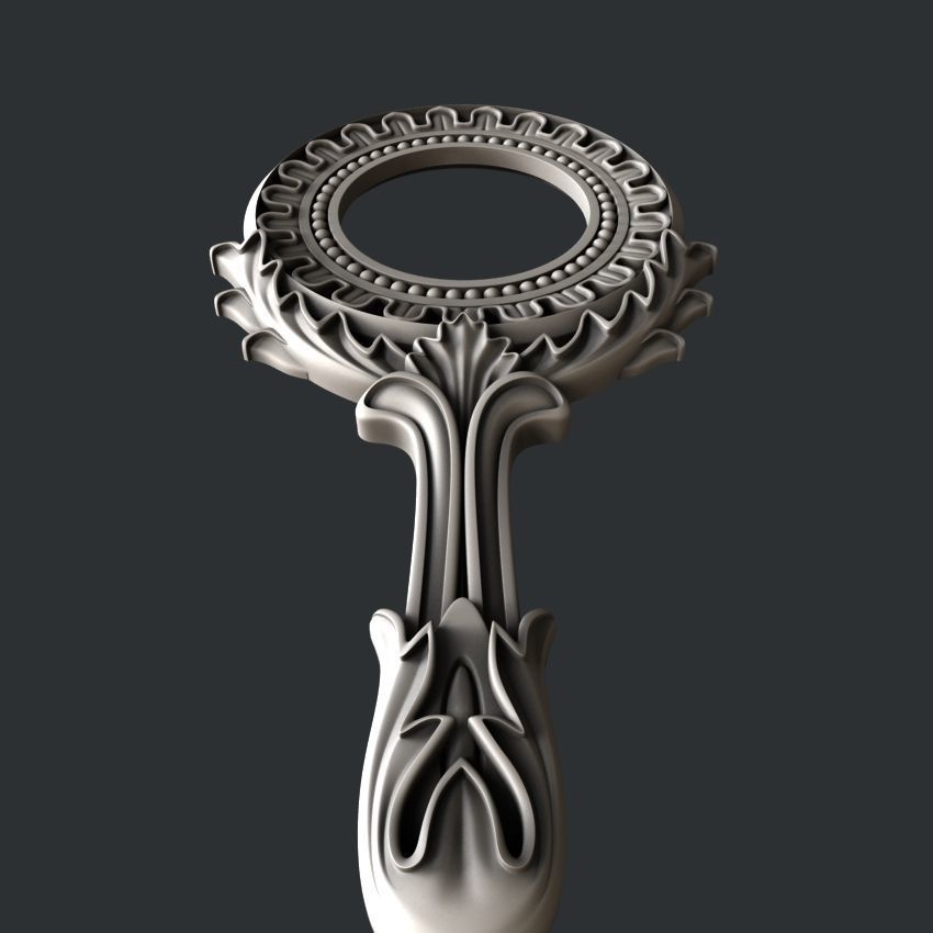 Hand mirror 3D print model_4