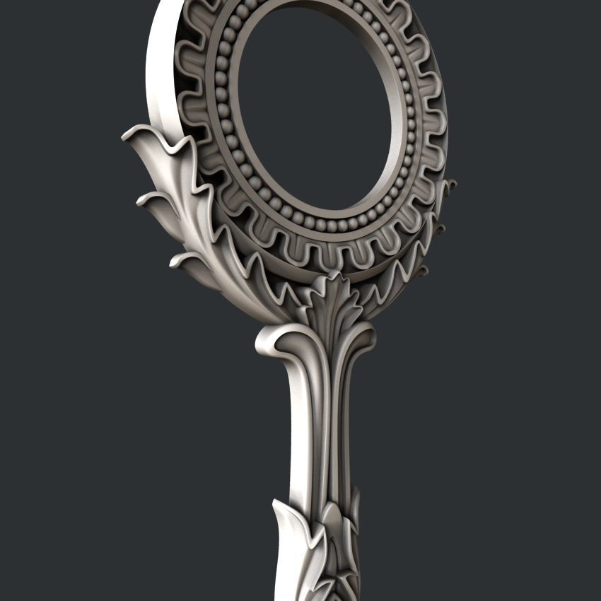 Hand mirror 3D print model_1