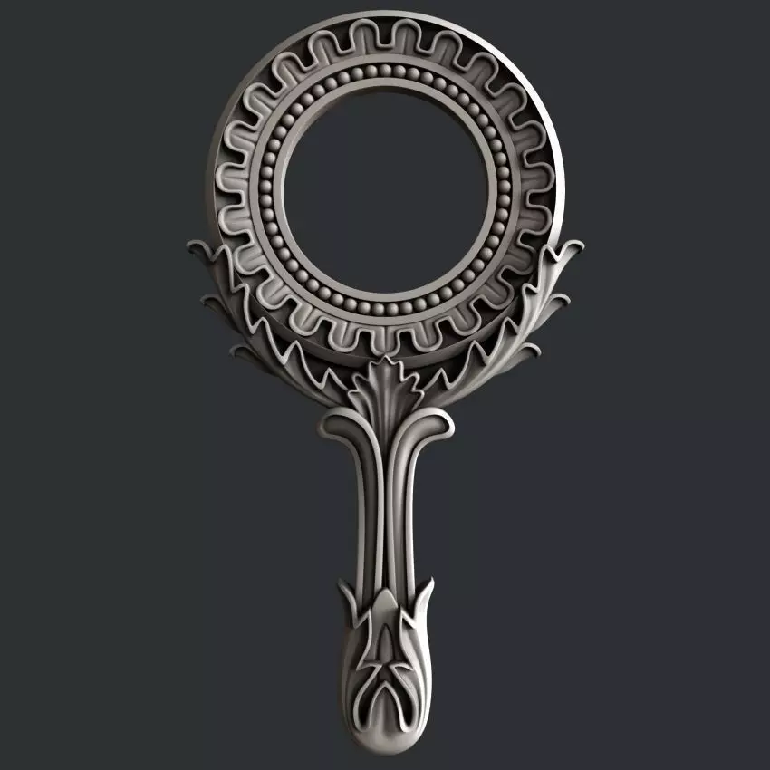 Hand mirror 3D print model_0