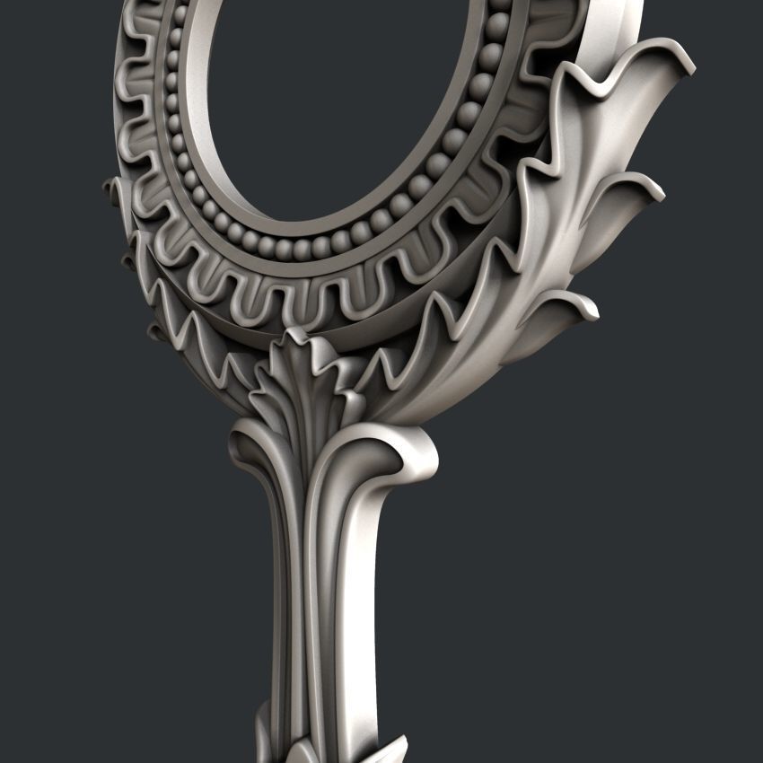 Hand mirror 3D print model_2