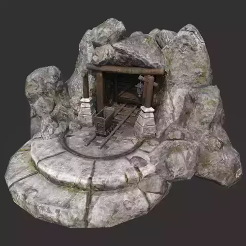 Mine GameDev Low-poly 3D model