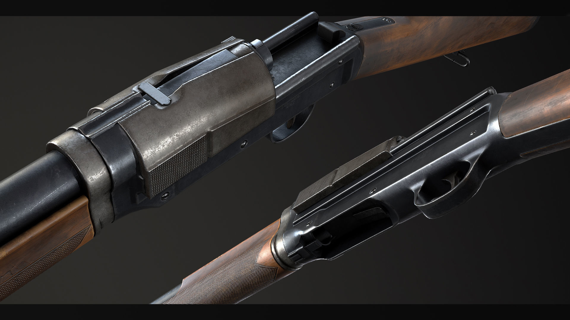 PBR Sjogren Inertia Shotgun Low-poly 3D model_2
