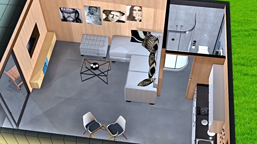 MOBILE HOME POOL HOUSE GARDEN OFFICE  GUEST HOUSE RENTAL UNIT Low-poly 3D model_12