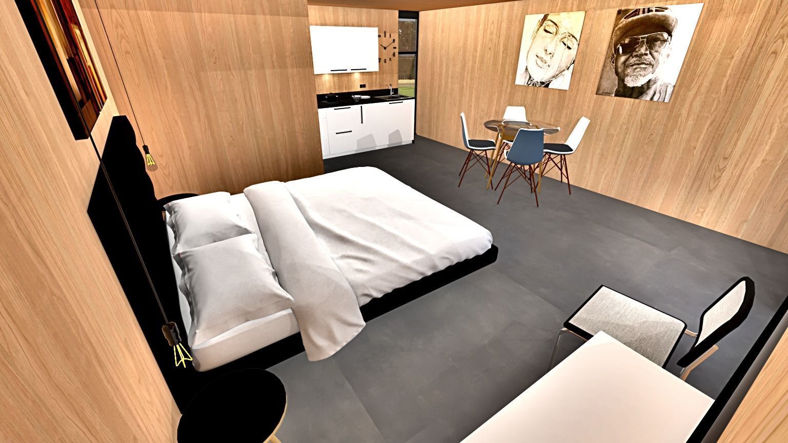 MOBILE HOME POOL HOUSE GARDEN OFFICE  GUEST HOUSE RENTAL UNIT Low-poly 3D model_10