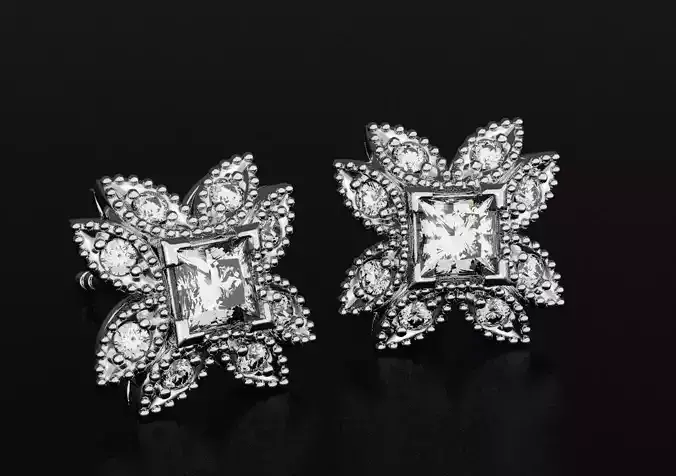 Stylish and delicate earrings with petals 434