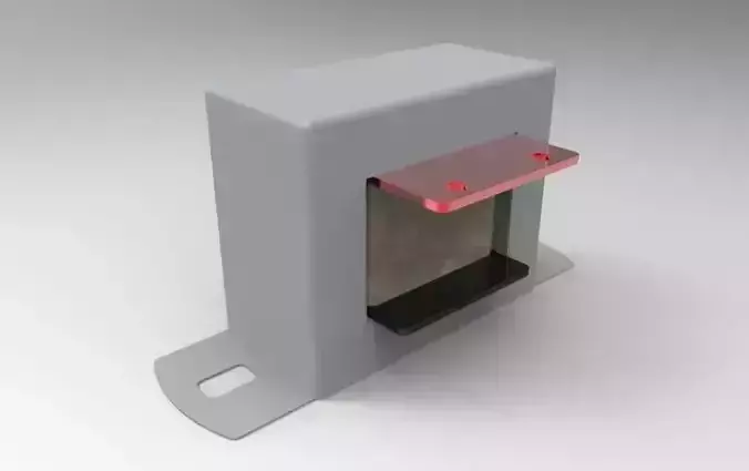 Transformer metal box with light Free 3D model