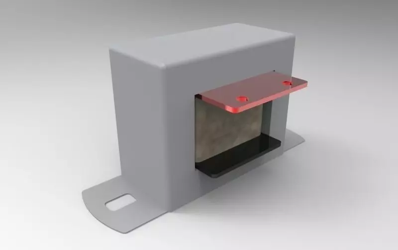 Transformer metal box with light Free 3D model