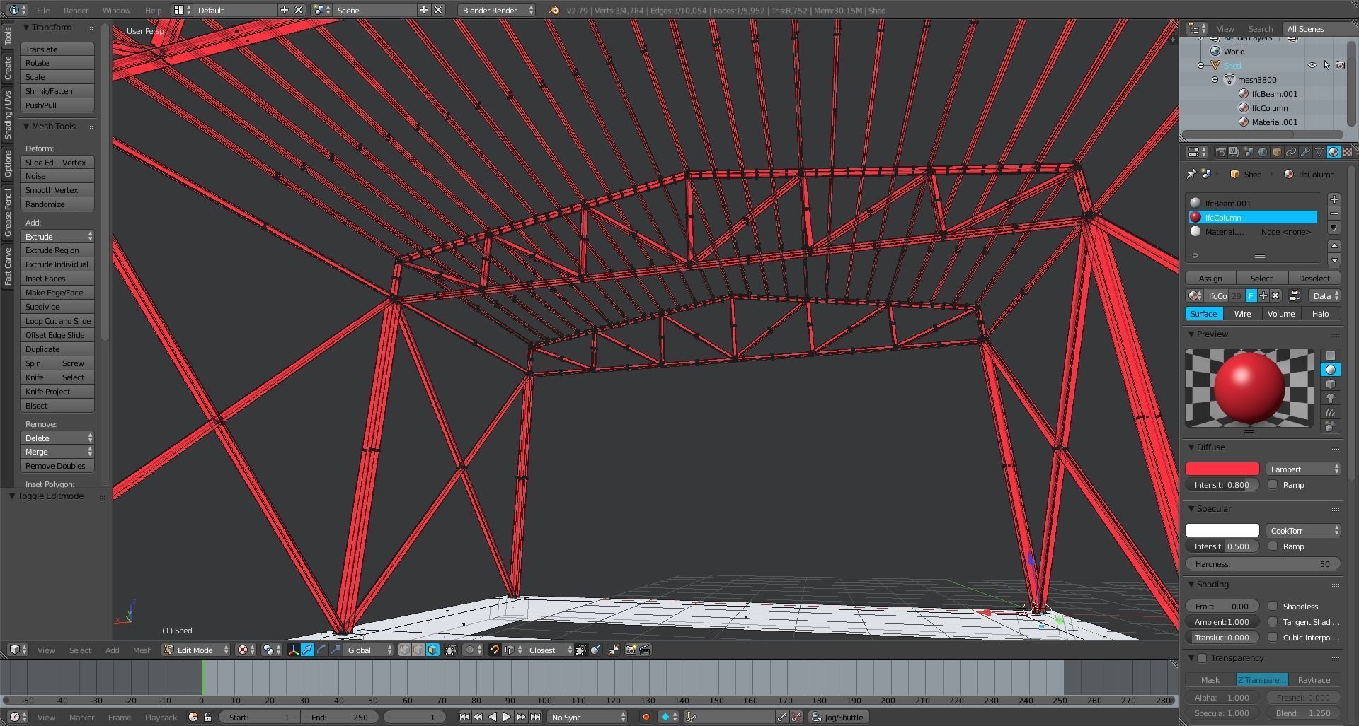 Industrial Steel Shed 3D model_2