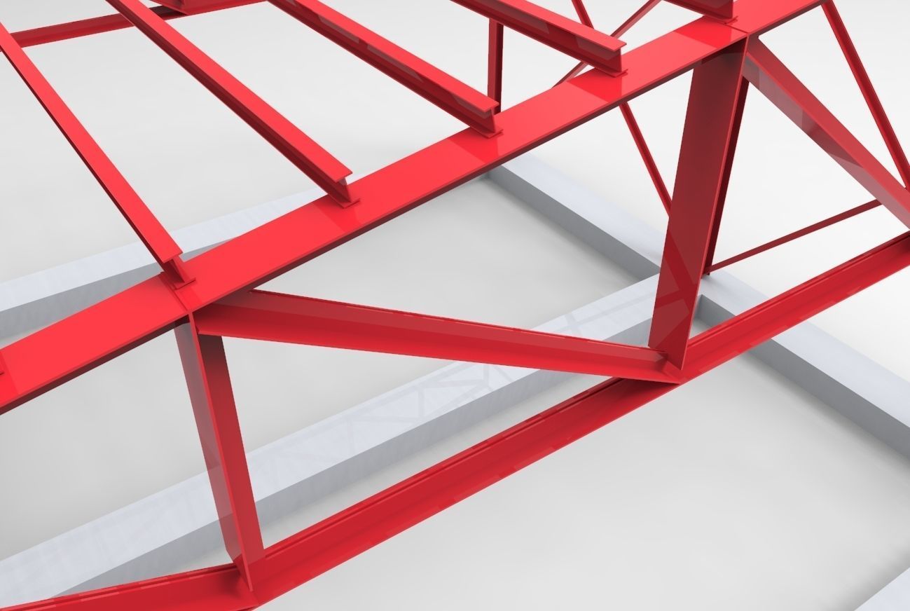 Industrial Steel Shed 3D model_1