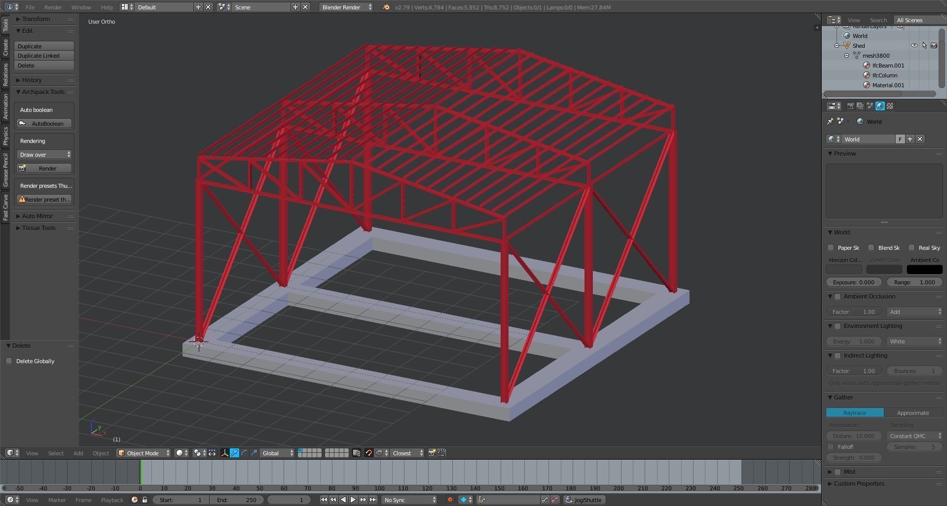 Industrial Steel Shed 3D model_6