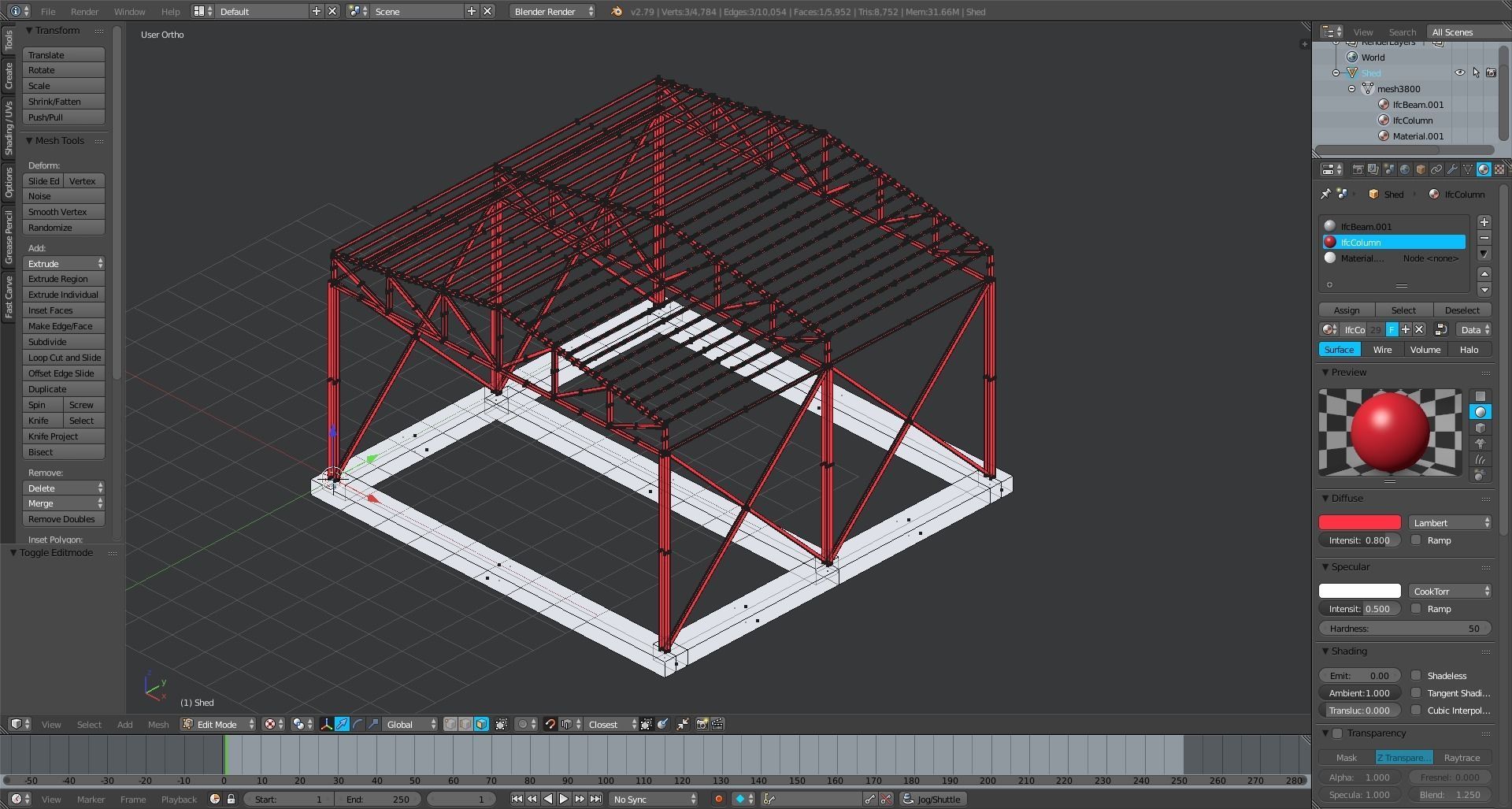 Industrial Steel Shed 3D model_7