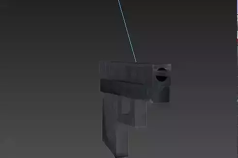 Glock gun with light 3D model