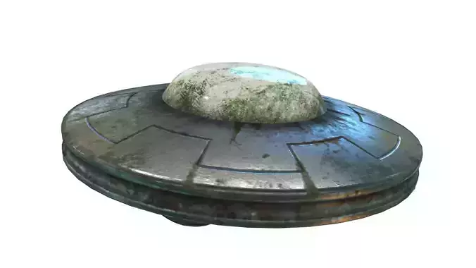 Low Poly Animated UFO With PBR Material Low-poly 3D model