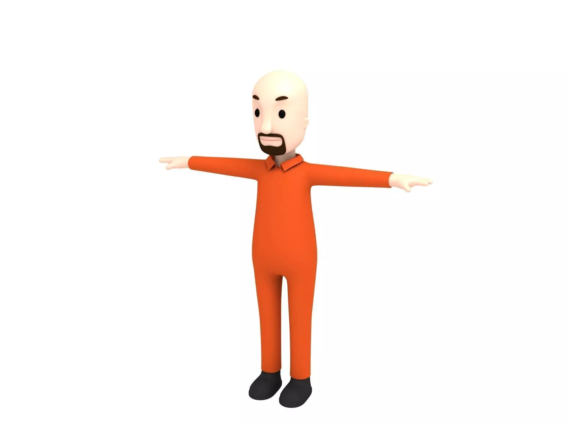 CartoonMan004 Prisoner 3D model_0