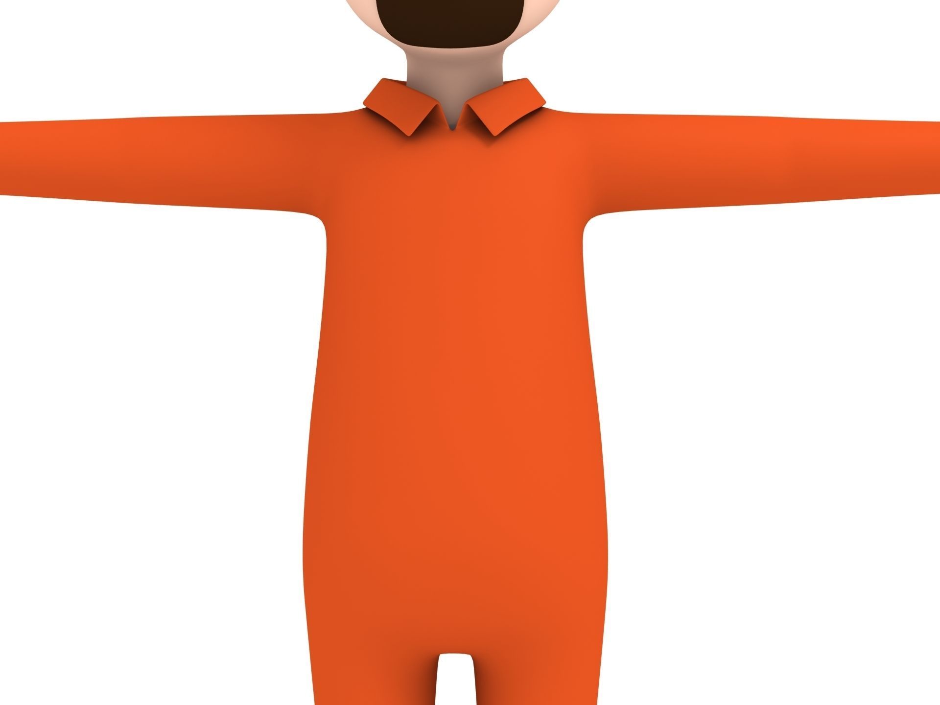 CartoonMan004 Prisoner 3D model_6