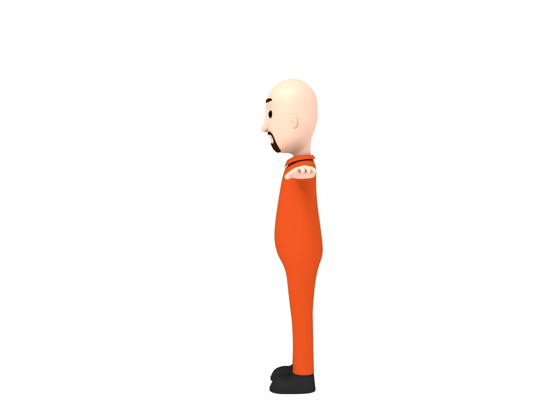 CartoonMan004 Prisoner 3D model_2