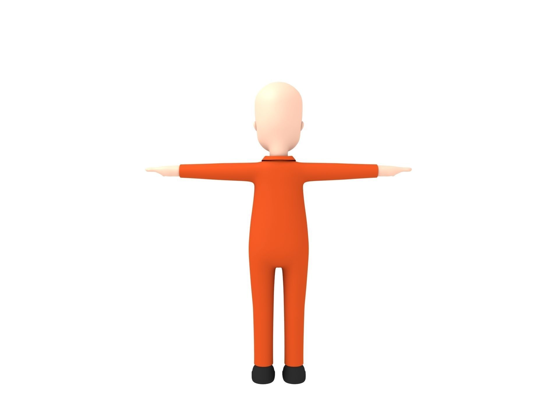 CartoonMan004 Prisoner 3D model_3