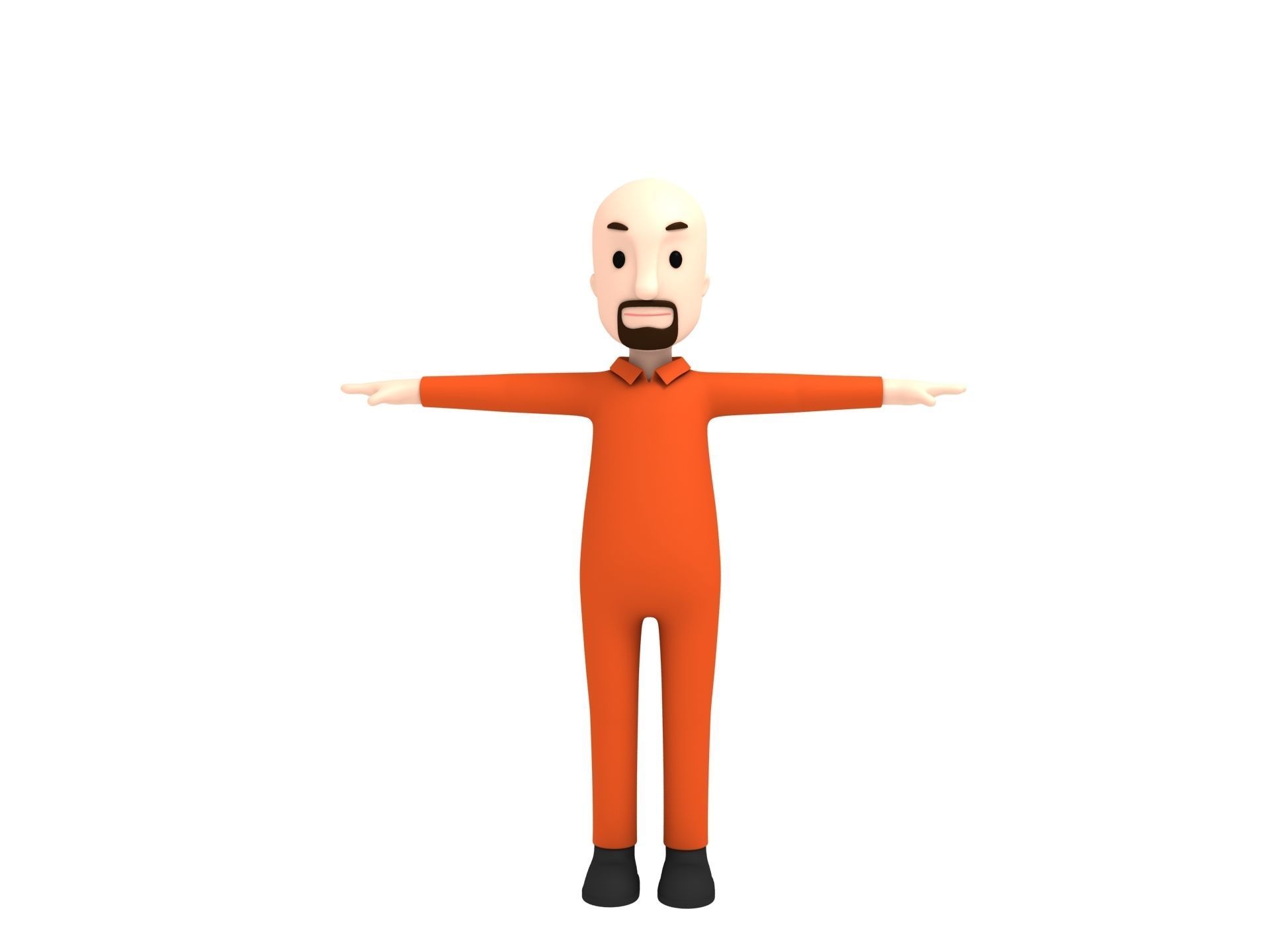 CartoonMan004 Prisoner 3D model_1