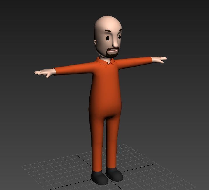 CartoonMan004 Prisoner 3D model_8