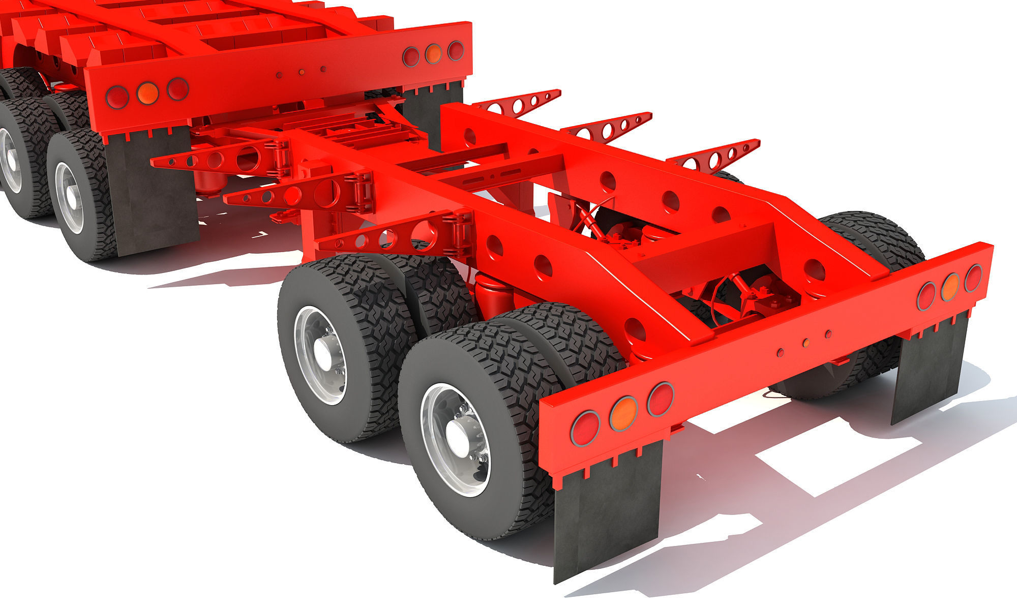 Lowboy Trailer 3D model_15