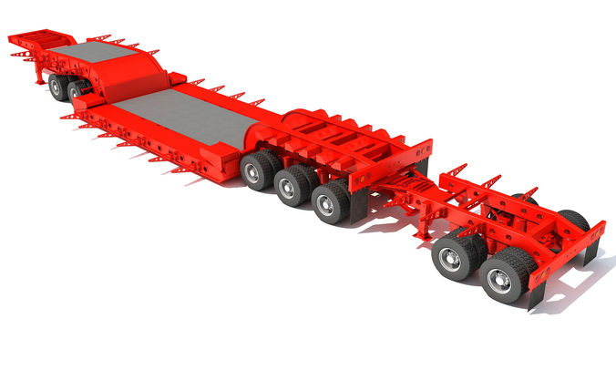 Lowboy Trailer 3D model