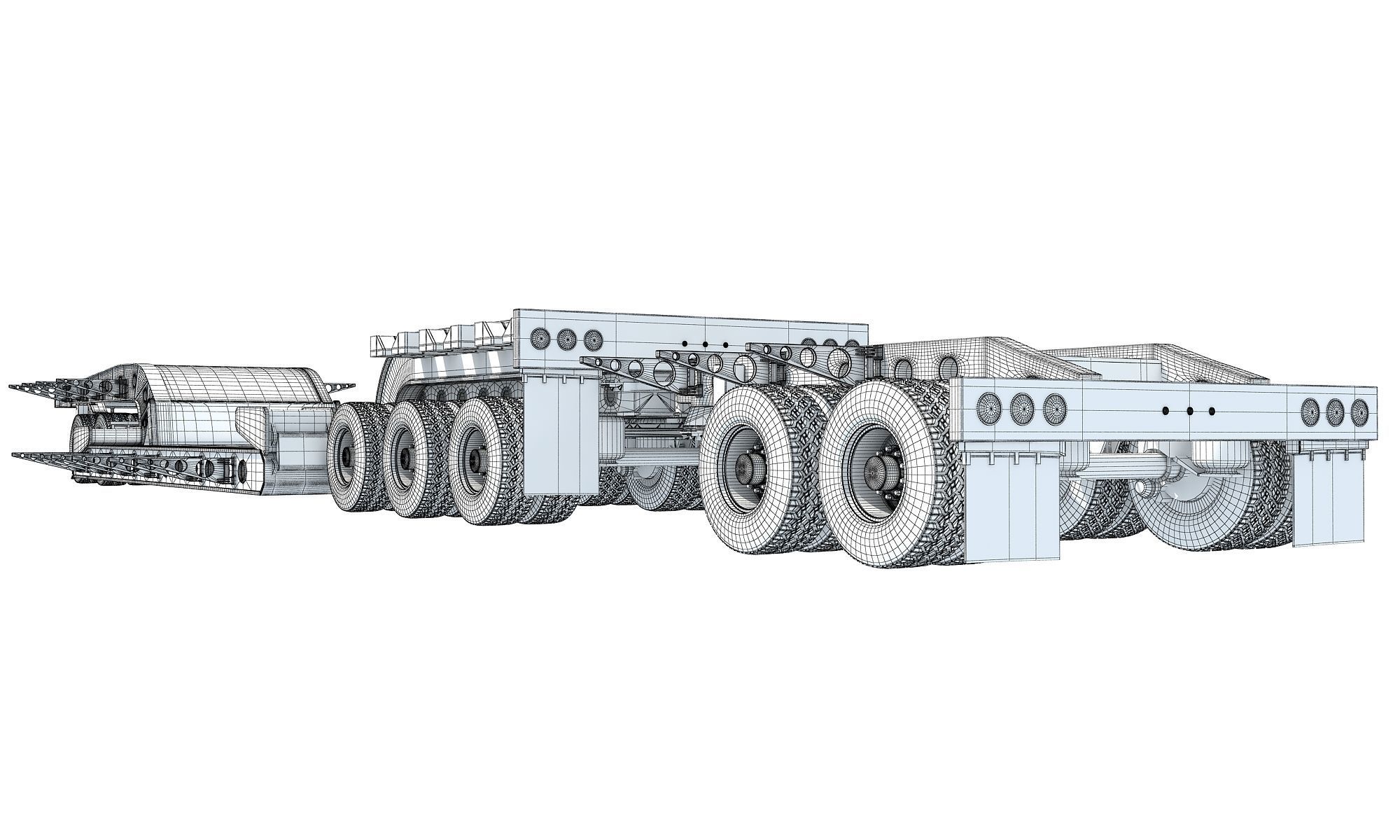 Lowboy Trailer 3D model_18