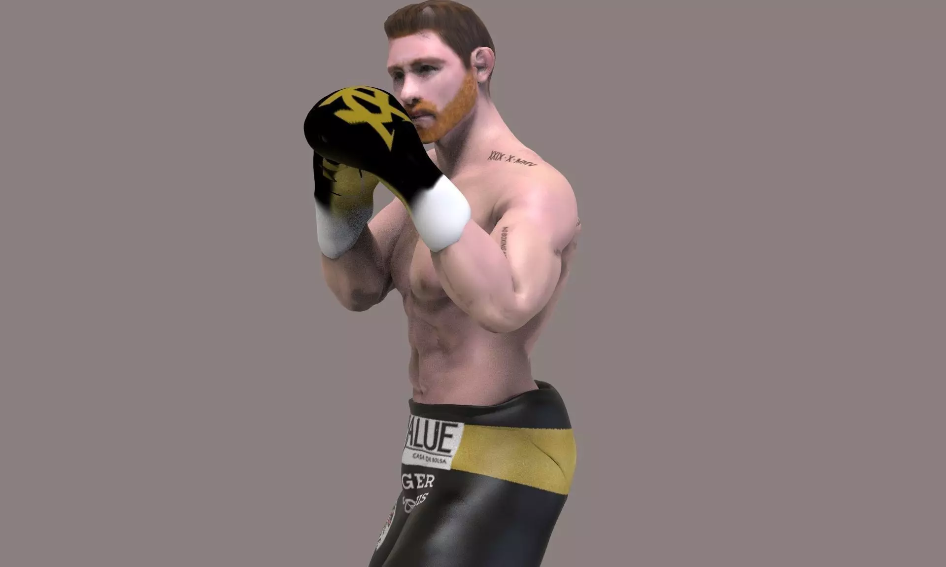 Canelo Alvarez Low-poly 3D model