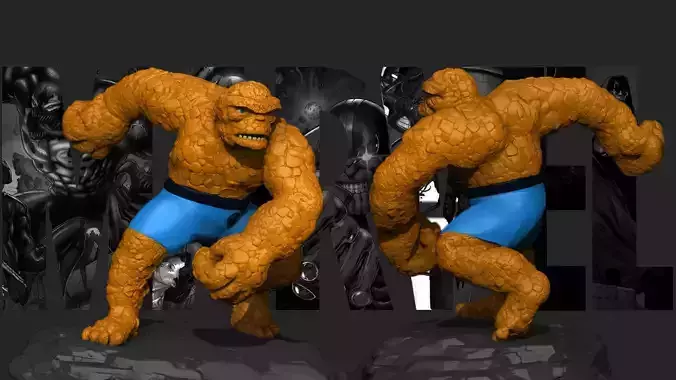 The Thing Marvel Fantastic four 3D print model