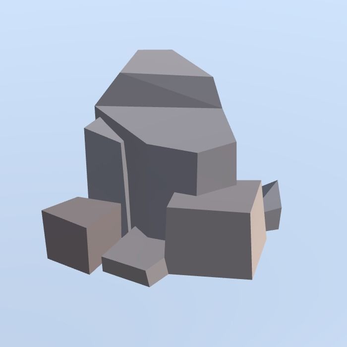 Low Poly Nature Project - 100  Rocks Stones and Clifs Low-poly 3D model_41