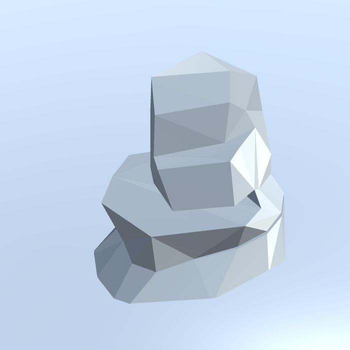 Low Poly Nature Project - 100  Rocks Stones and Clifs Low-poly 3D model_61