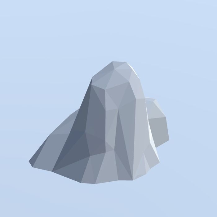 Low Poly Nature Project - 100  Rocks Stones and Clifs Low-poly 3D model_82