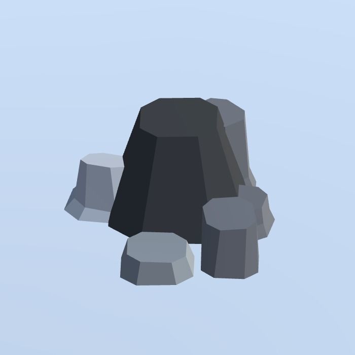 Low Poly Nature Project - 100  Rocks Stones and Clifs Low-poly 3D model_29