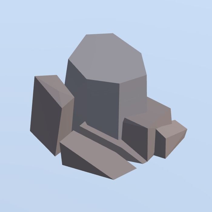Low Poly Nature Project - 100  Rocks Stones and Clifs Low-poly 3D model_40