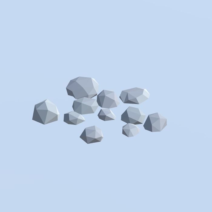 Low Poly Nature Project - 100  Rocks Stones and Clifs Low-poly 3D model_87