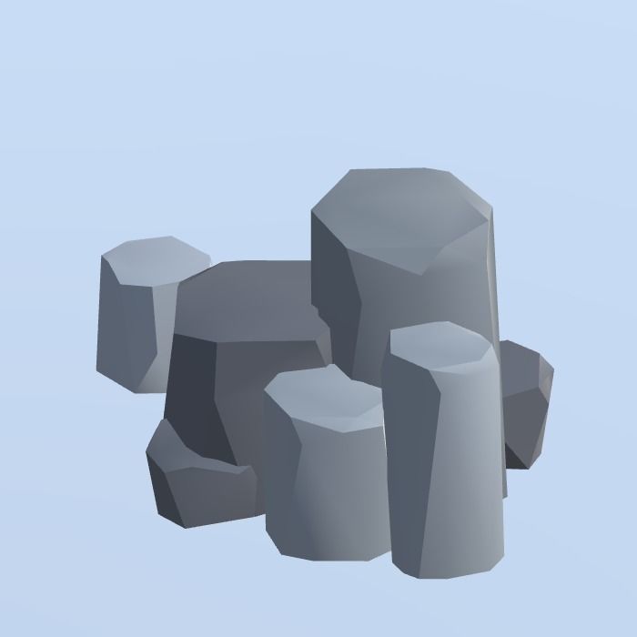 Low Poly Nature Project - 100  Rocks Stones and Clifs Low-poly 3D model_56