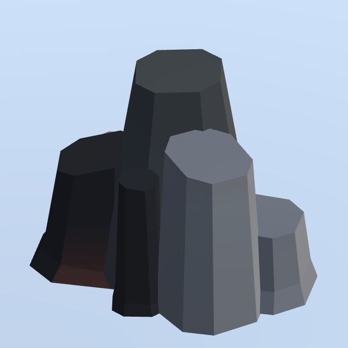 Low Poly Nature Project - 100  Rocks Stones and Clifs Low-poly 3D model_30