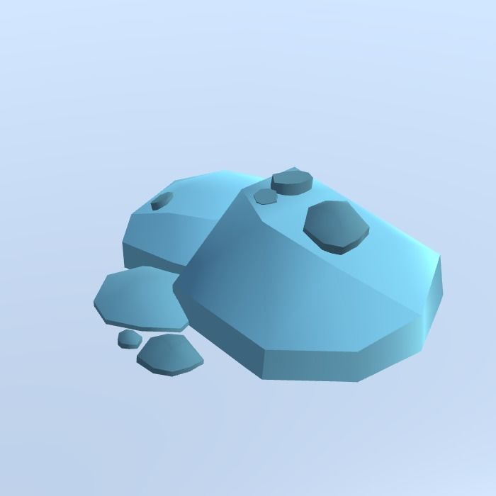 Low Poly Nature Project - 100  Rocks Stones and Clifs Low-poly 3D model_33